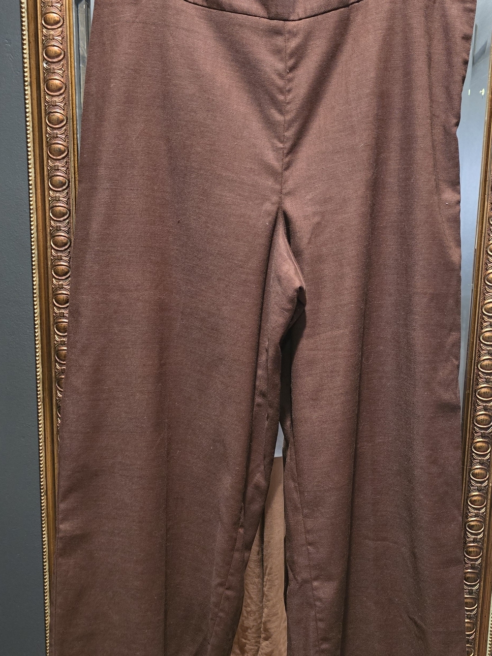 Talbots Brown Linen Blend Trouser